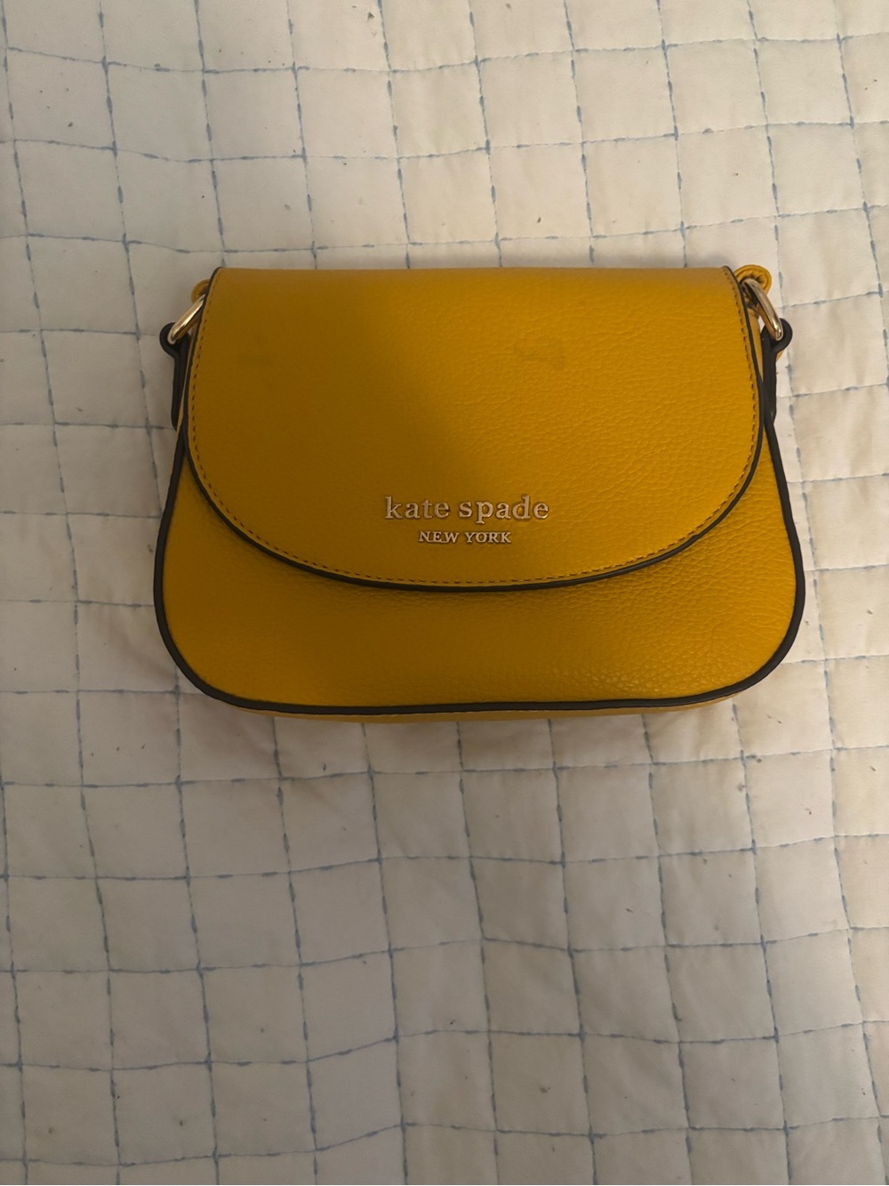 kate spade Yellow Pebbled Leather Crossbody